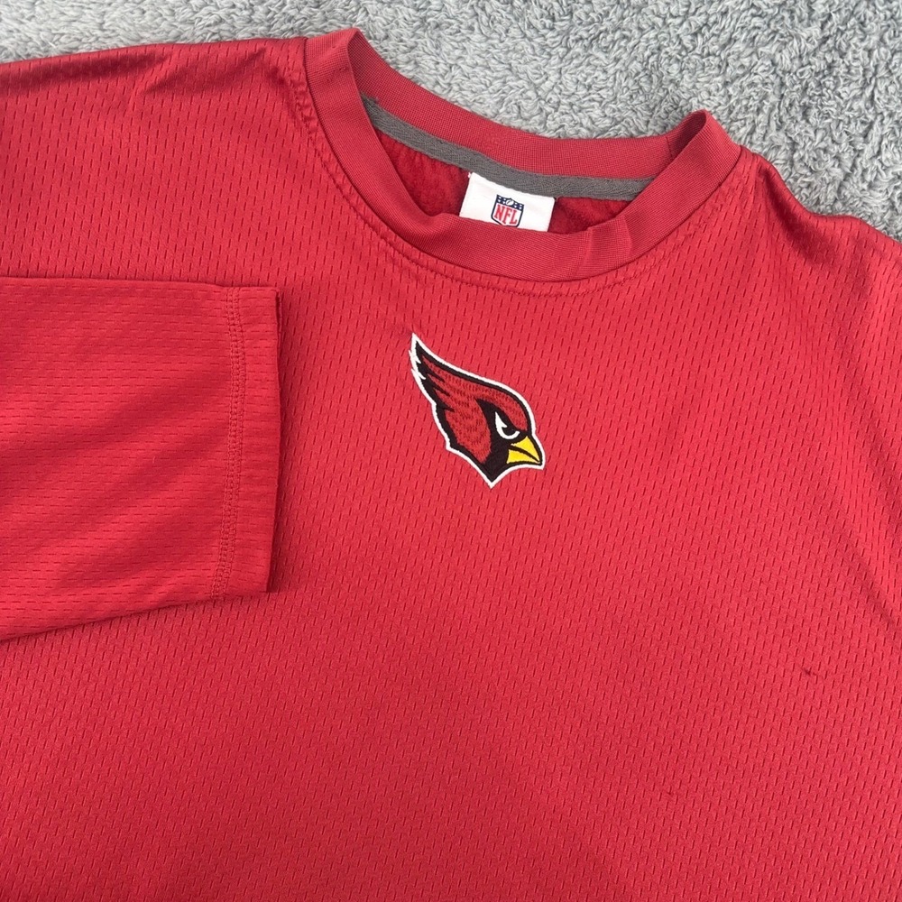 Arizona Cardinals Pullover Shirt Men XL Red L/S NFL Team Apparel NFC West